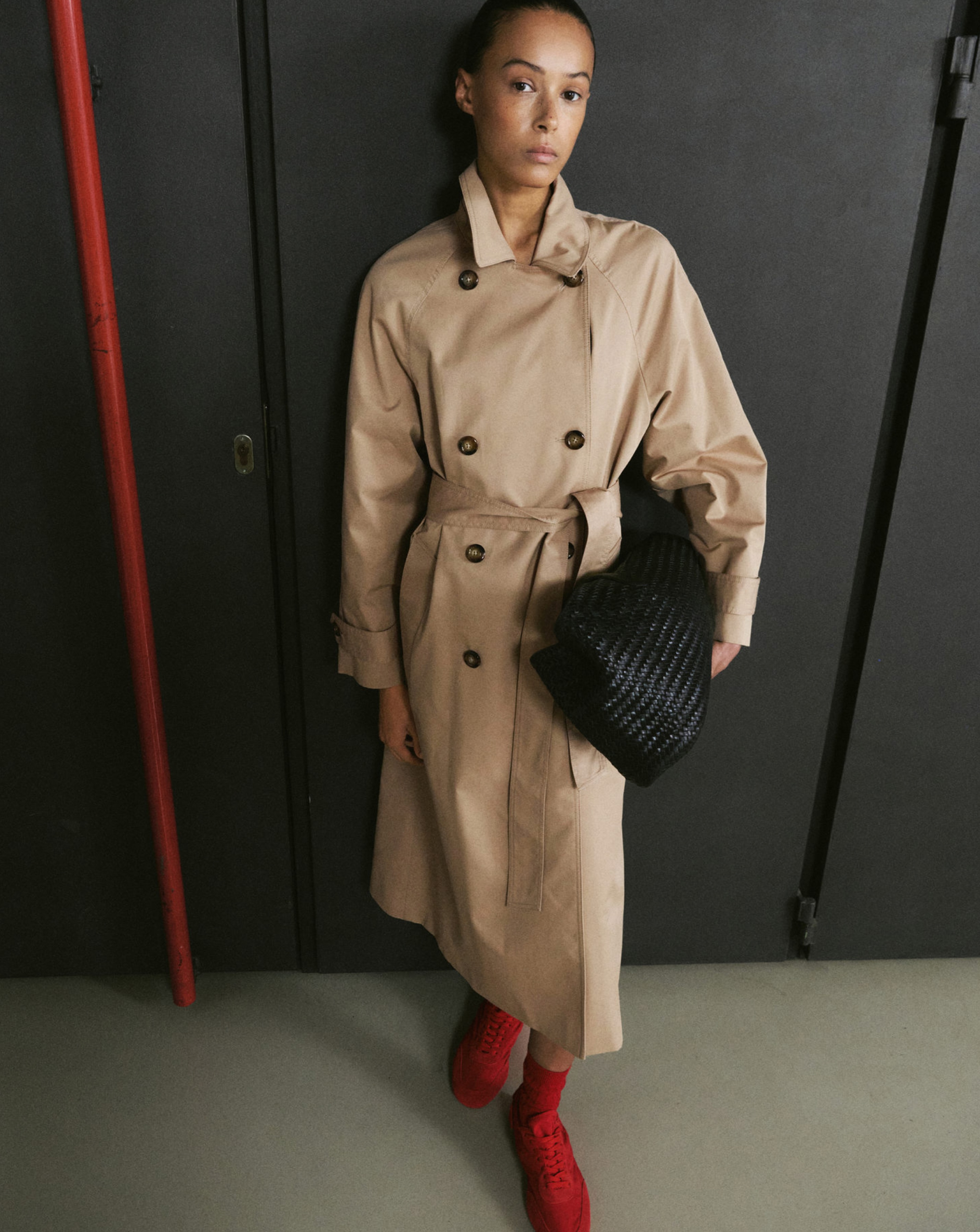New In - Mango Long Double Breasted Trench Coat