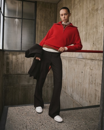 Mango Quarter Zip Knit Sweater