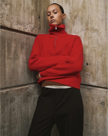 Mango Quarter Zip Knit Sweater