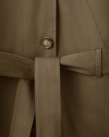 Mango Double Breasted Short Trench Coat With High Neck