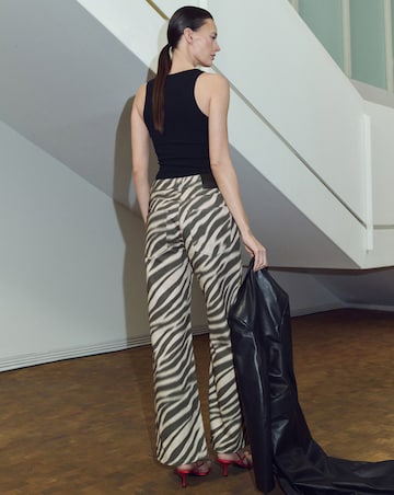 Mango Zebra Printed Jean