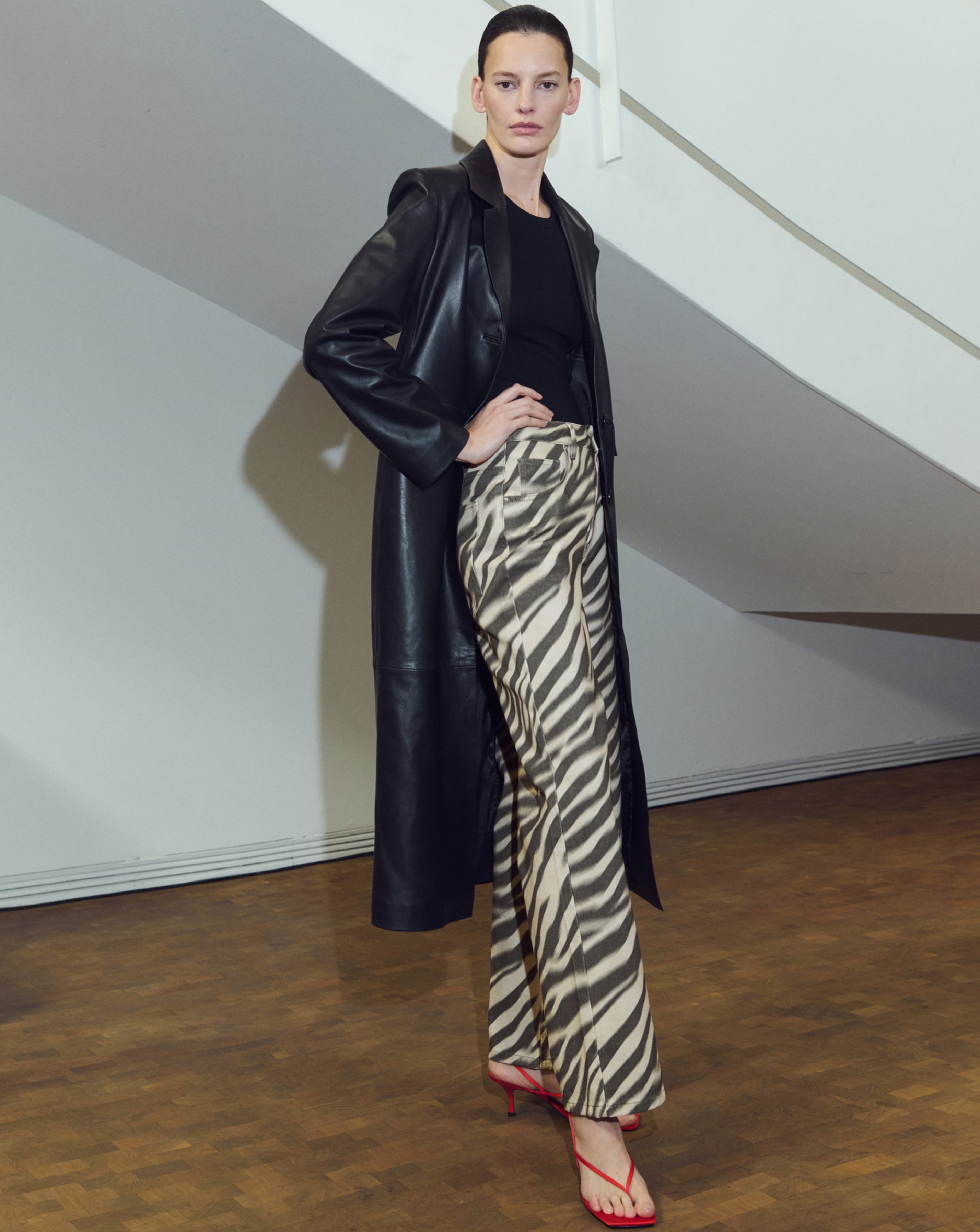 New In - Mango Zebra Printed Jean