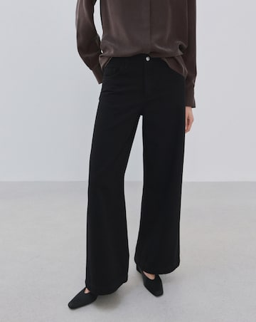 Mango Mid Rise Wide Leg Jean