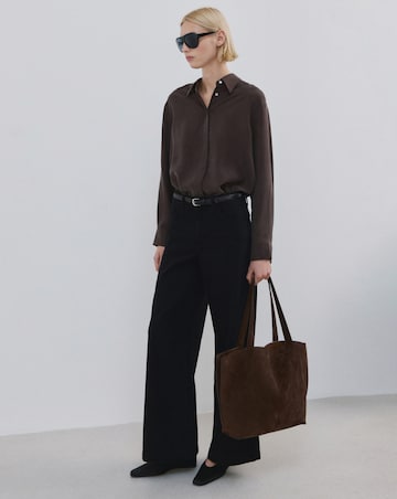 Mango Mid Rise Wide Leg Jean