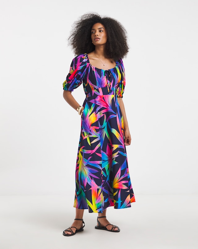 Twisted Wunder Midaxi Crepe Dress