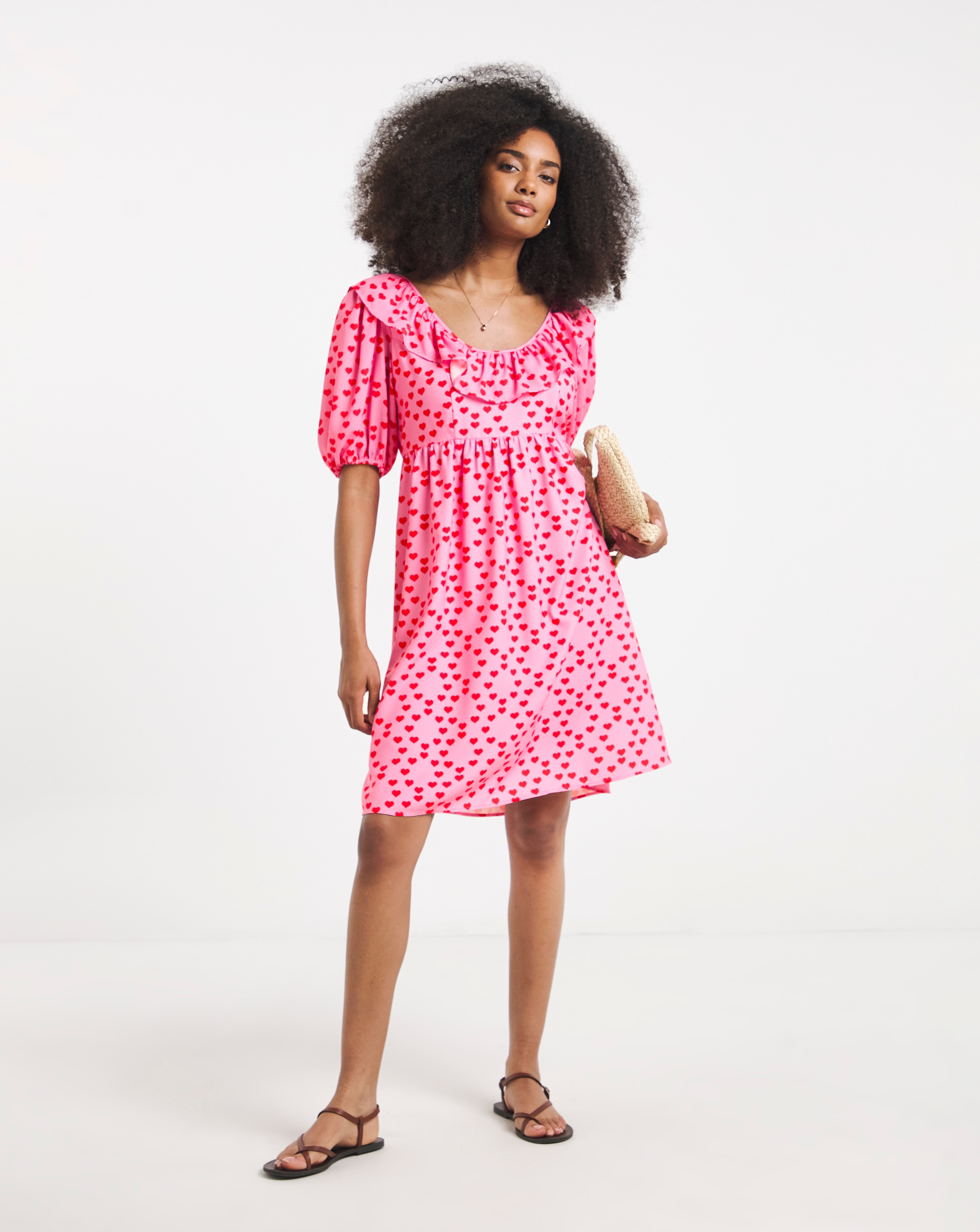 Twisted Wunder Heart Print Mini Dress | JD Williams