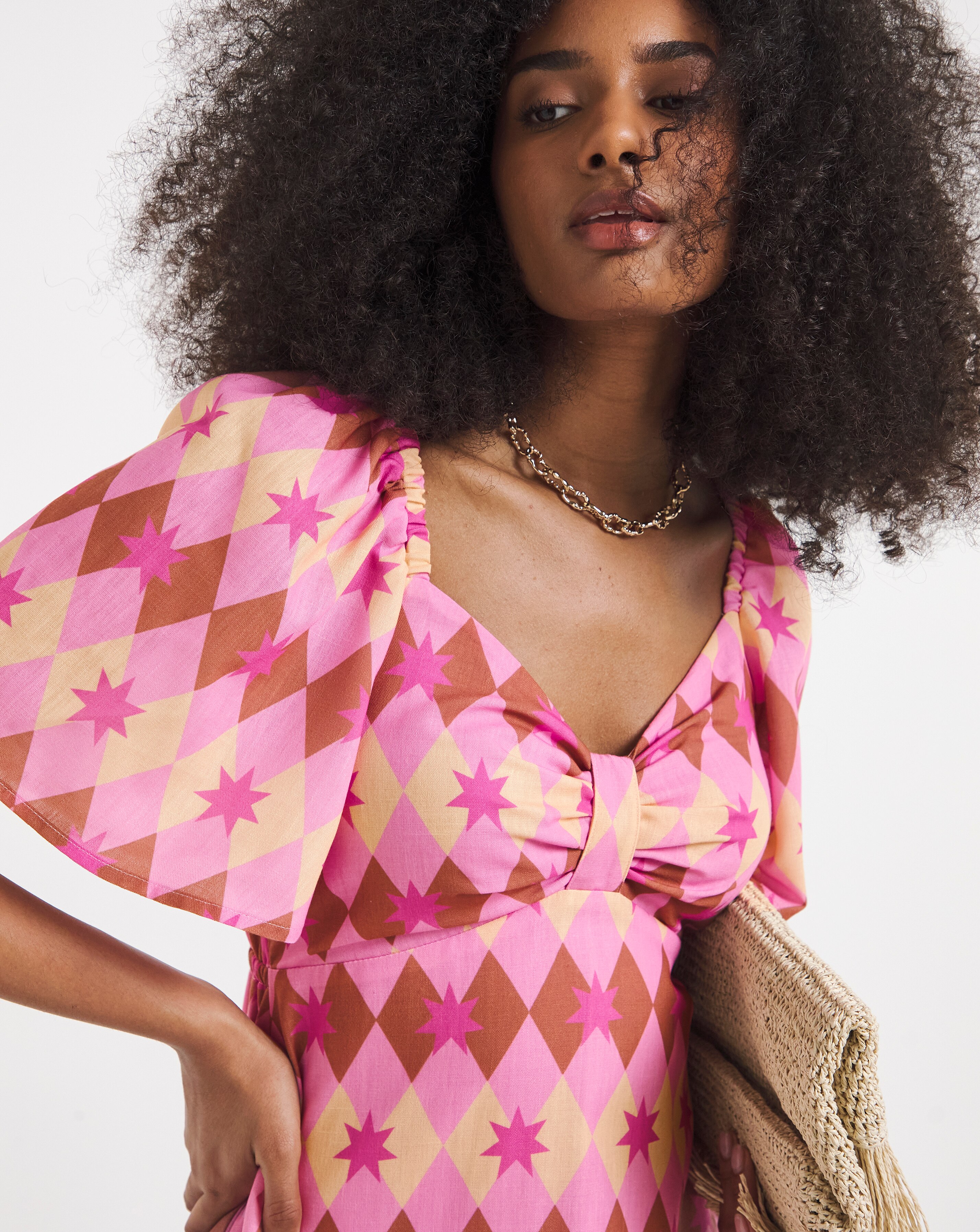 Twisted Wunder Linen Midaxi Dress | JD Williams