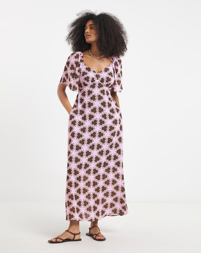Twisted Wunder Maxi Chiffon Dress