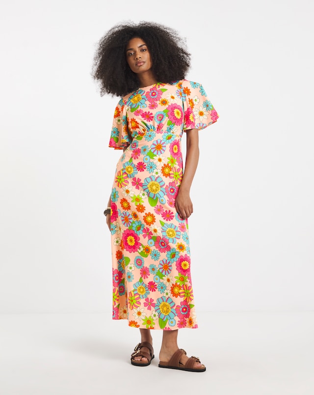 Twisted Wunder Maxi Crepe Dress