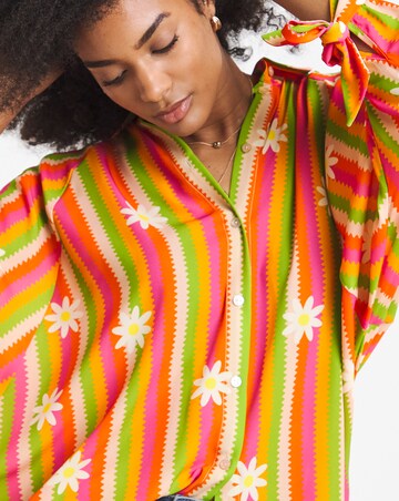 Twisted Wunder Striped Chiffon Shirt