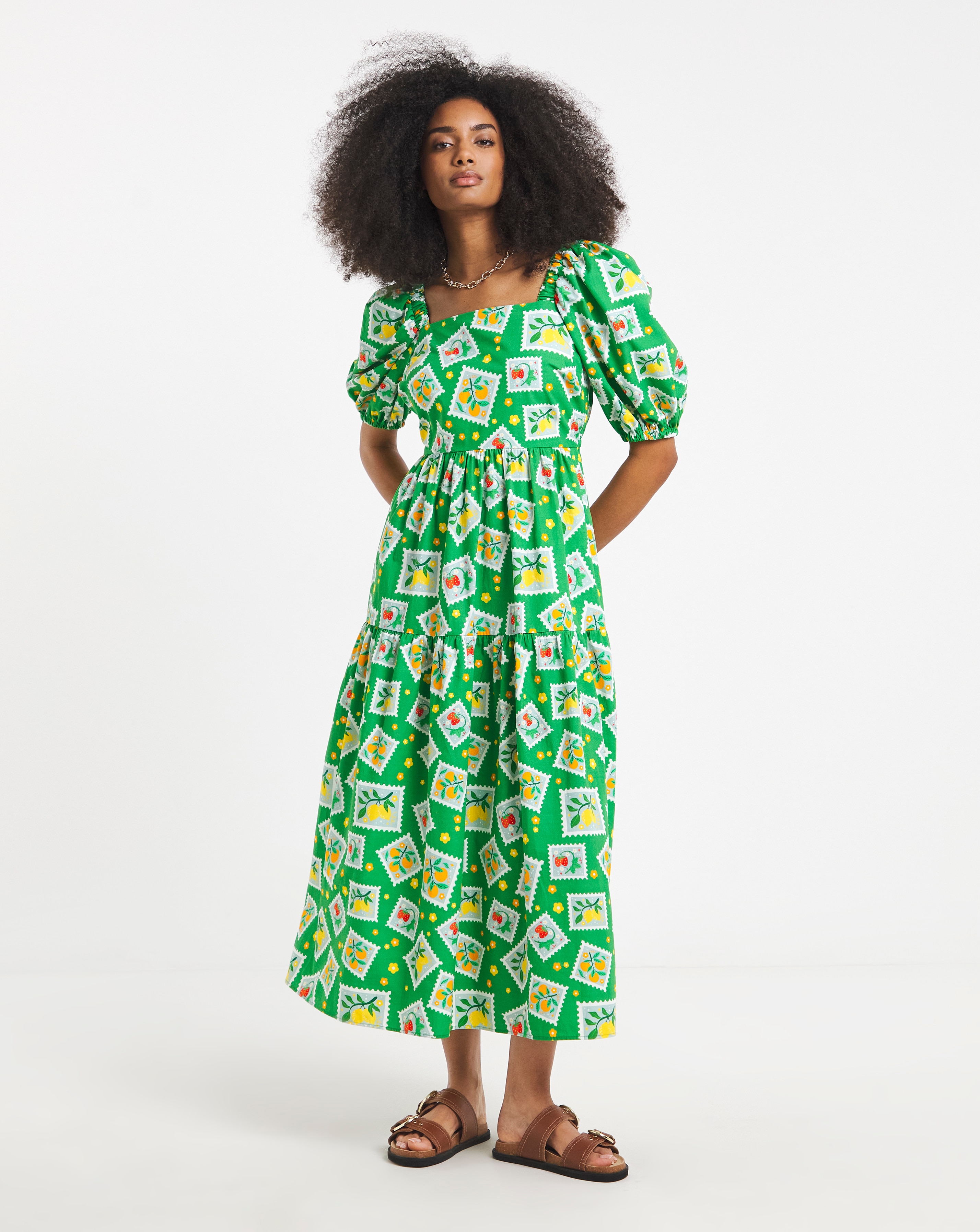 New In - Twisted Wunder Cotton Postcard Dress