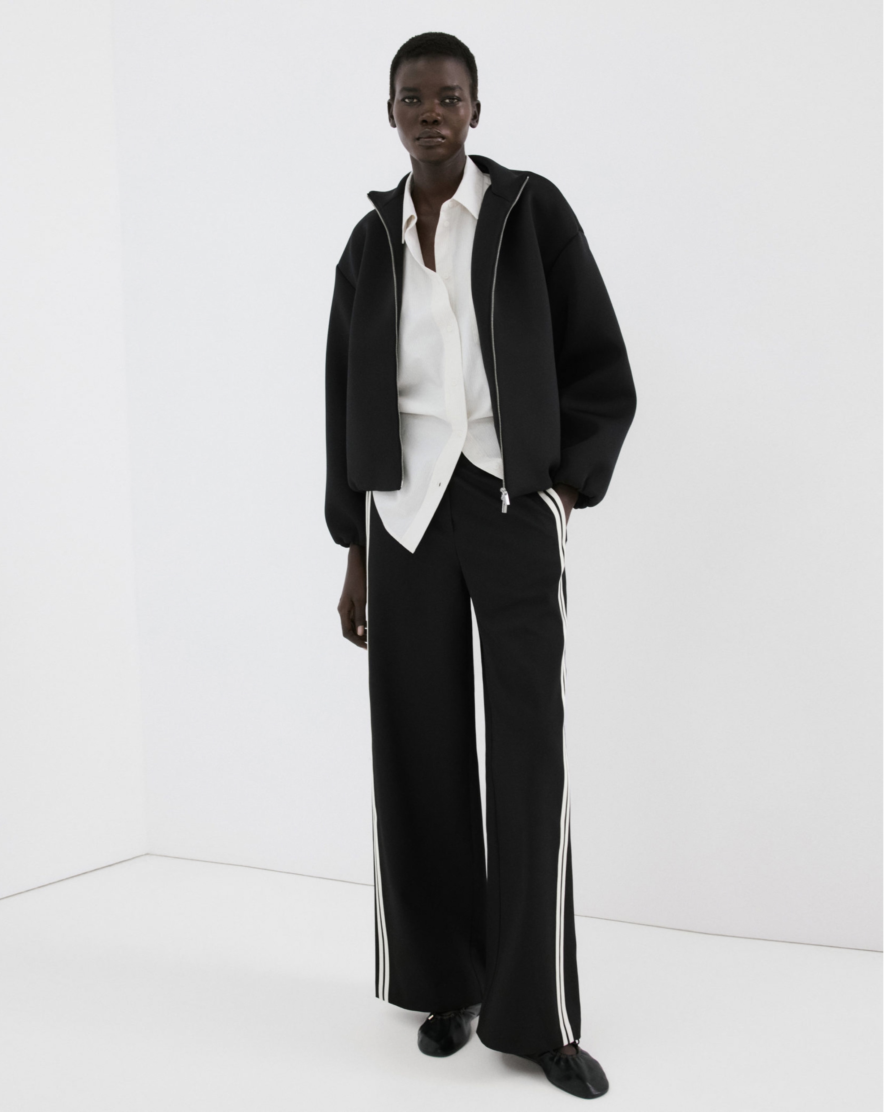 New In - Mango Sophie Combined Striped Trousers