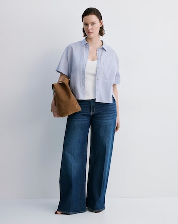 Mango Short Sleeve Striped Shirt