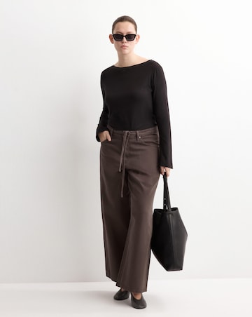 Mango Rachel Wide-Leg Jeans With Drawstring