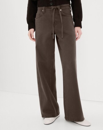 Mango Rachel Wide-Leg Jeans With Drawstring