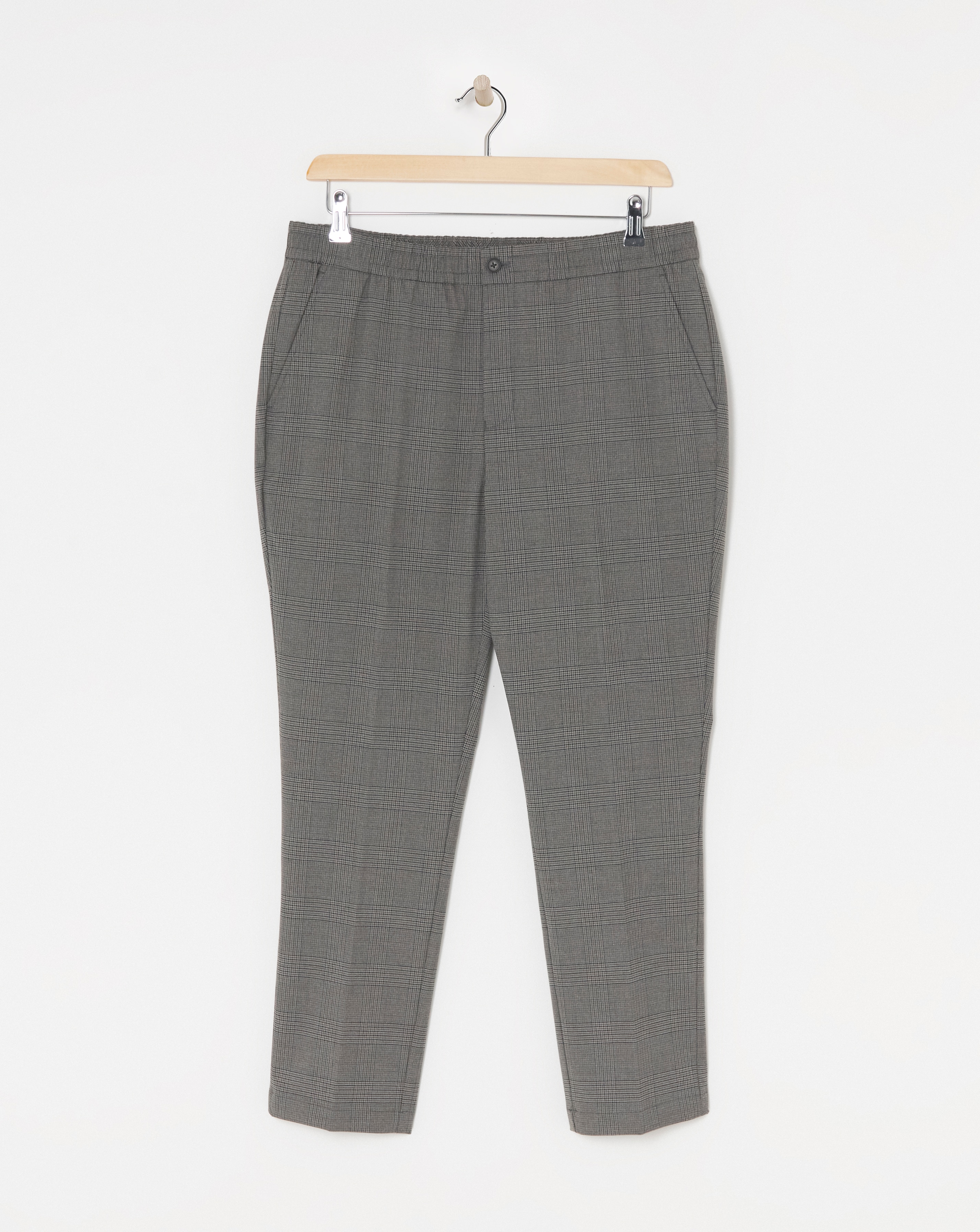 Tapered Check Smart Jogger Trouser