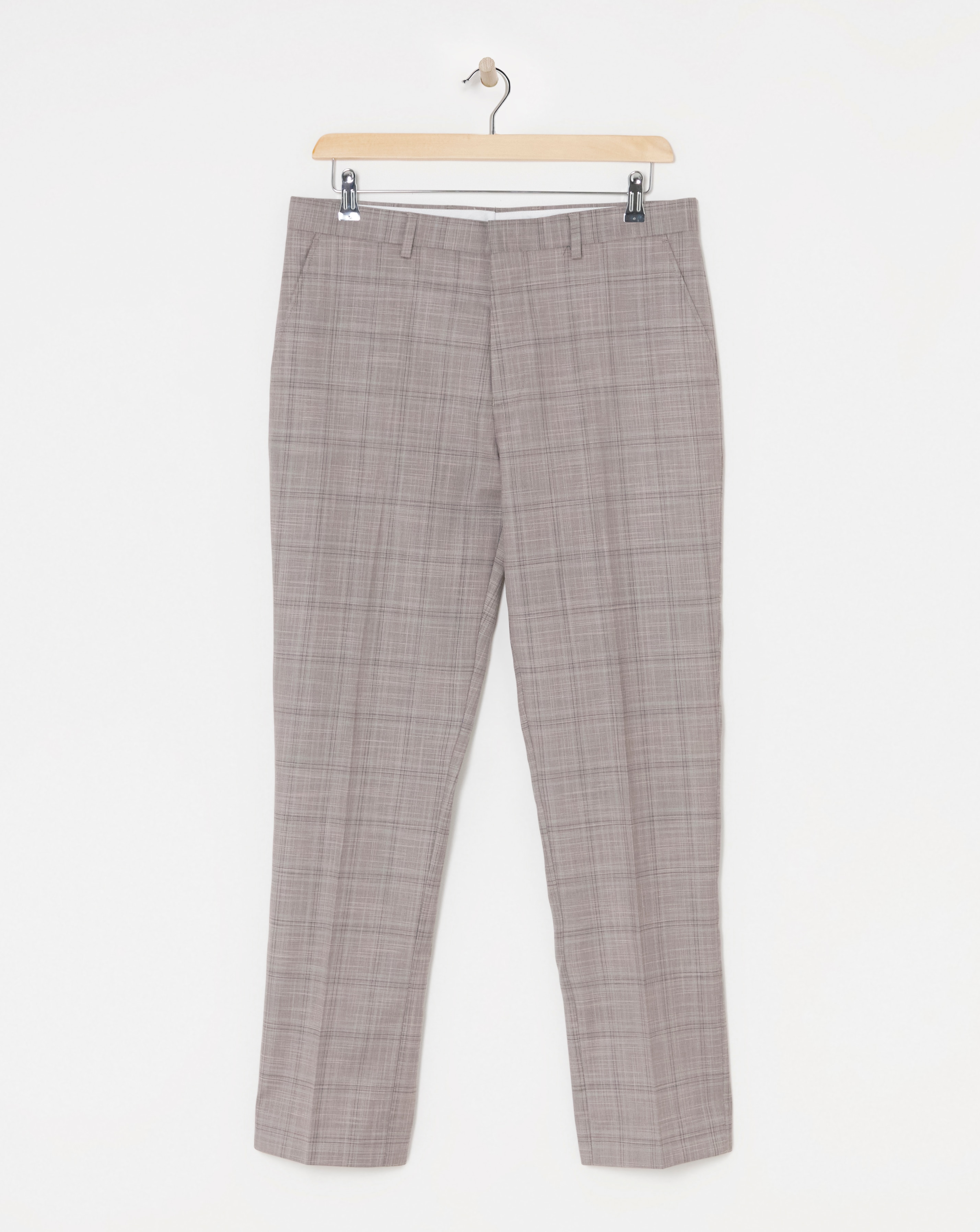 Jordan Burgundy Check Suit Trouser