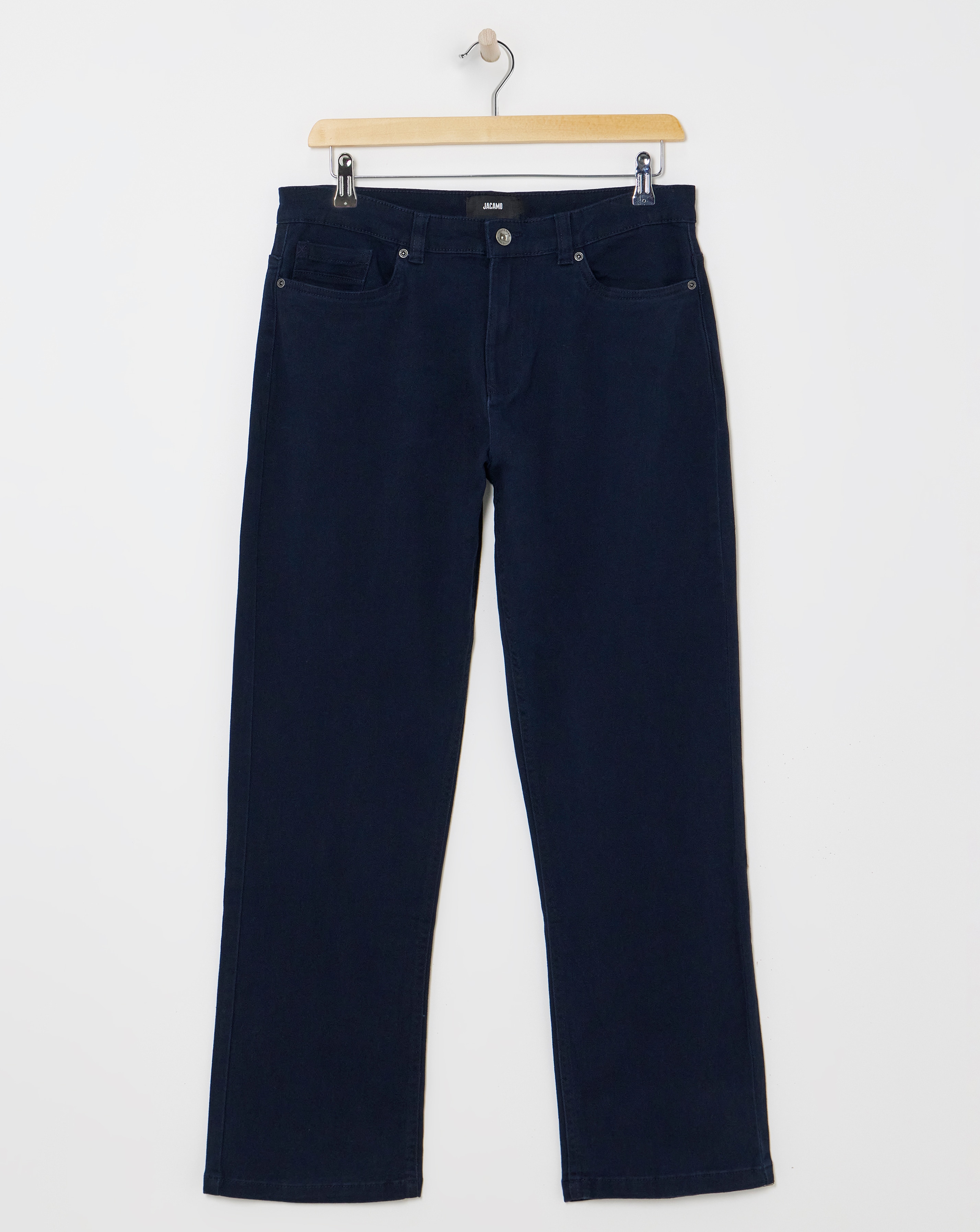 Navy Loose Fit Stretch Gabardine Jeans