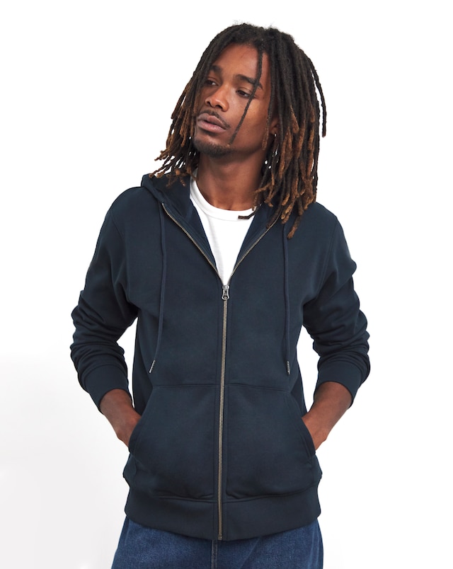 Full Zip Hoodie Long- Navy
