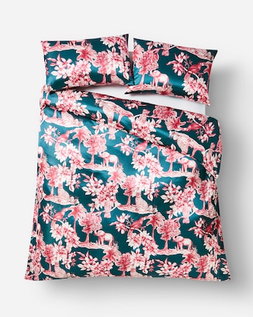 Juniper Silky Satin Jungle Duvet Cover Set