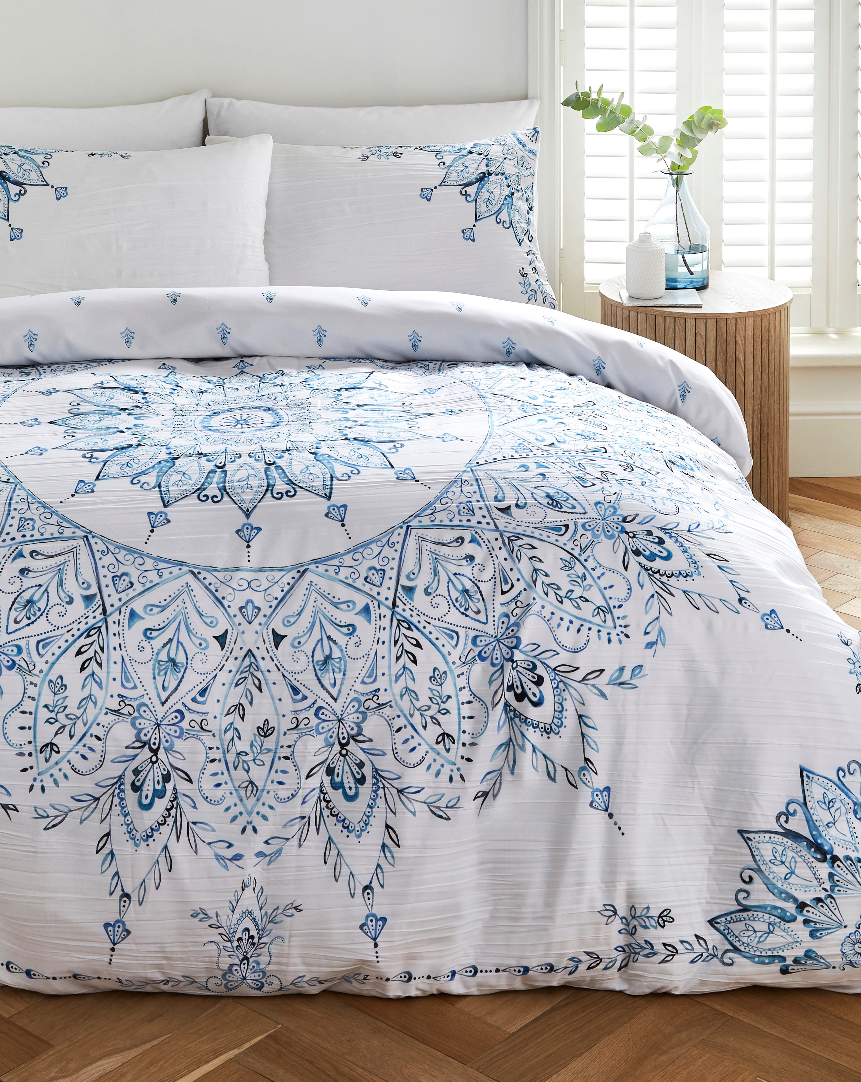 Paisley Print Crinkle Duvet Set