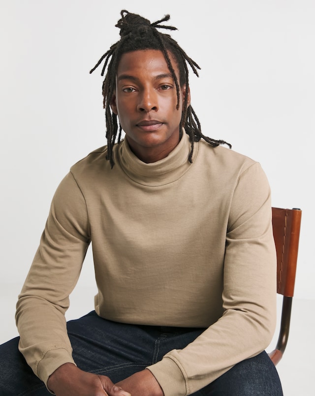 Long Sleeve Jersey Roll Neck