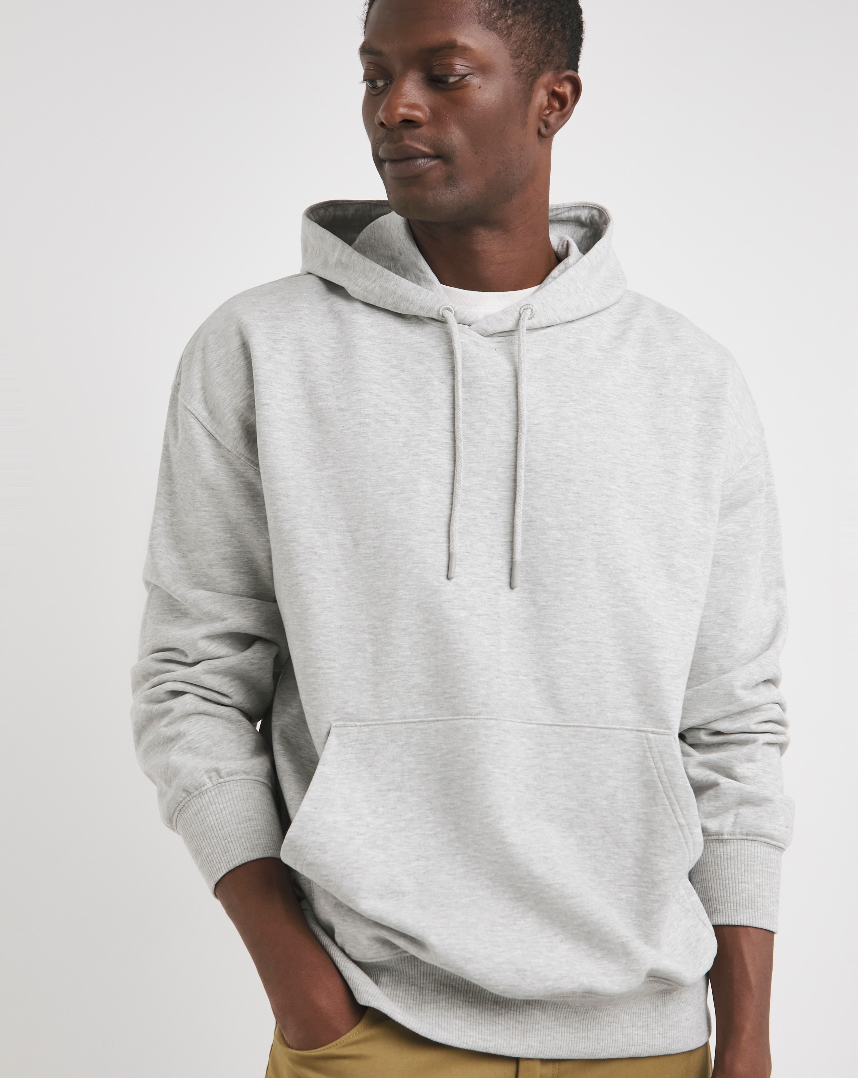Oversized Overhead Hooded Top - Grey