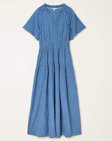 FatFace Rowen Check Midi Dress