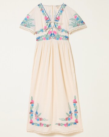 FatFace Lea Embroidered Midi Dress