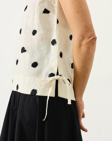 FatFace Dara Linen Spot Blouse