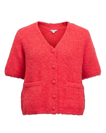 Object Short Sleeve V-Neck Knit Cardigan