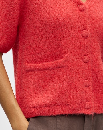 Object Short Sleeve V-Neck Knit Cardigan