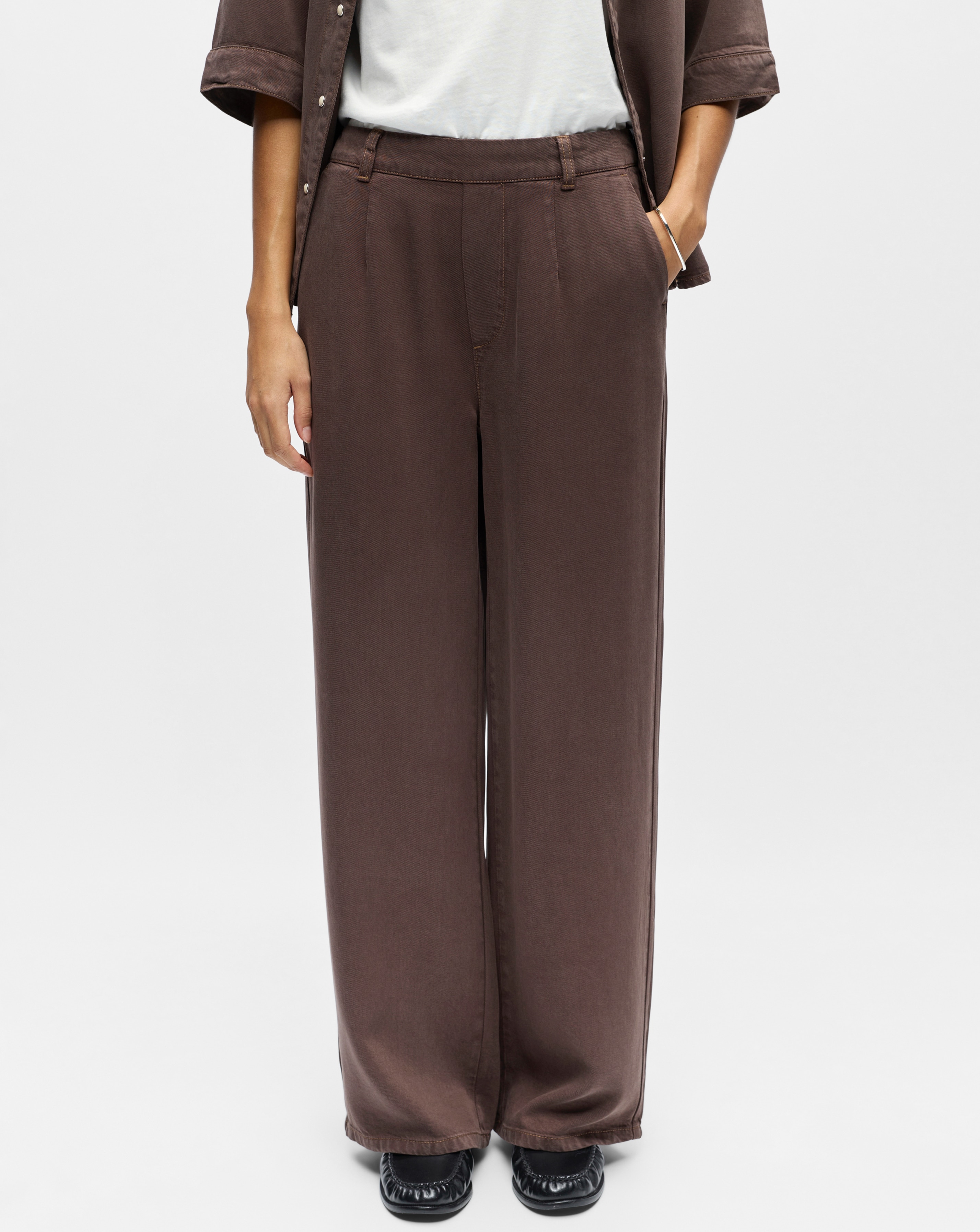 New In - OBJECT Mid Waist Wide Trouser