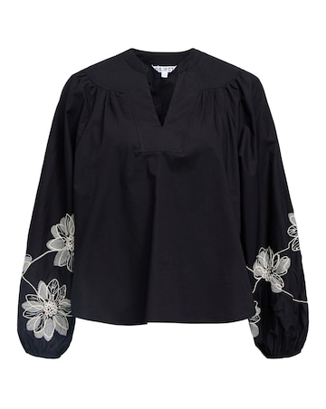 Object Long Sleeve Embroidered Top