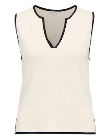 Object Sleeve V-neck Knit Top