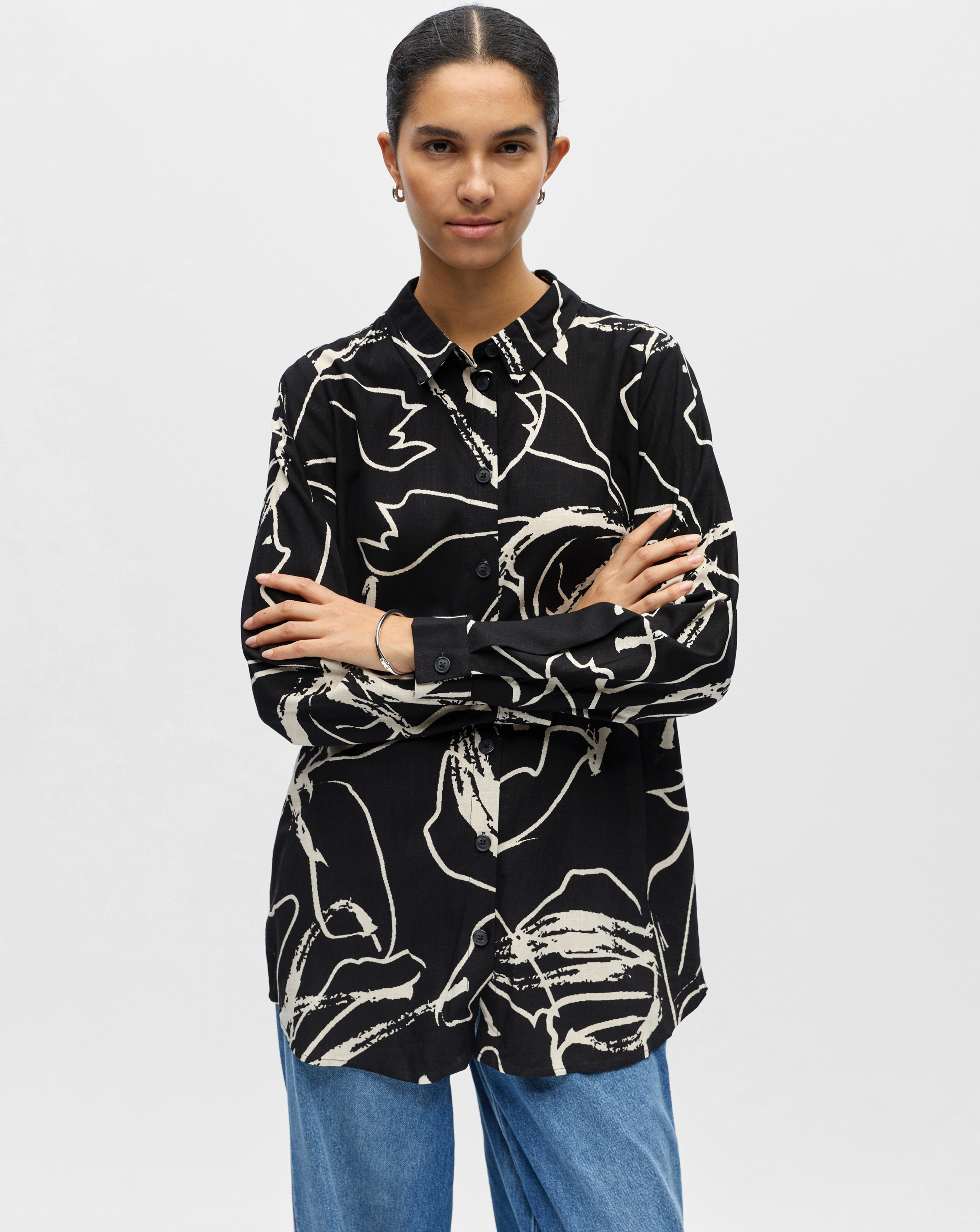 New In - Object Linen Printed Shirt