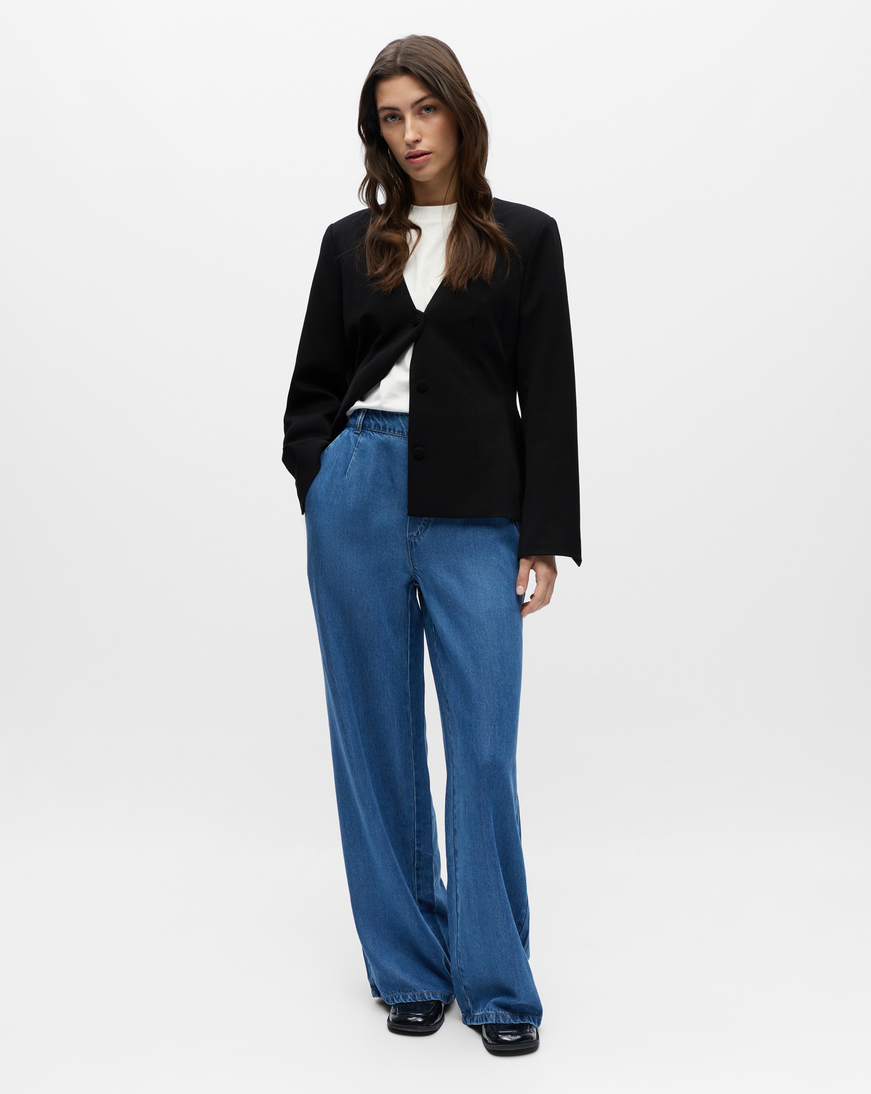 OBJECT Mid Waist Wide Trouser