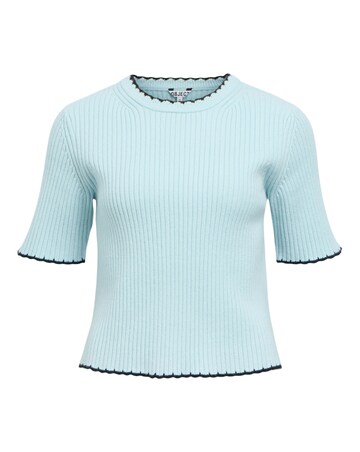 Object Half Sleeve O-Neck Knit Top