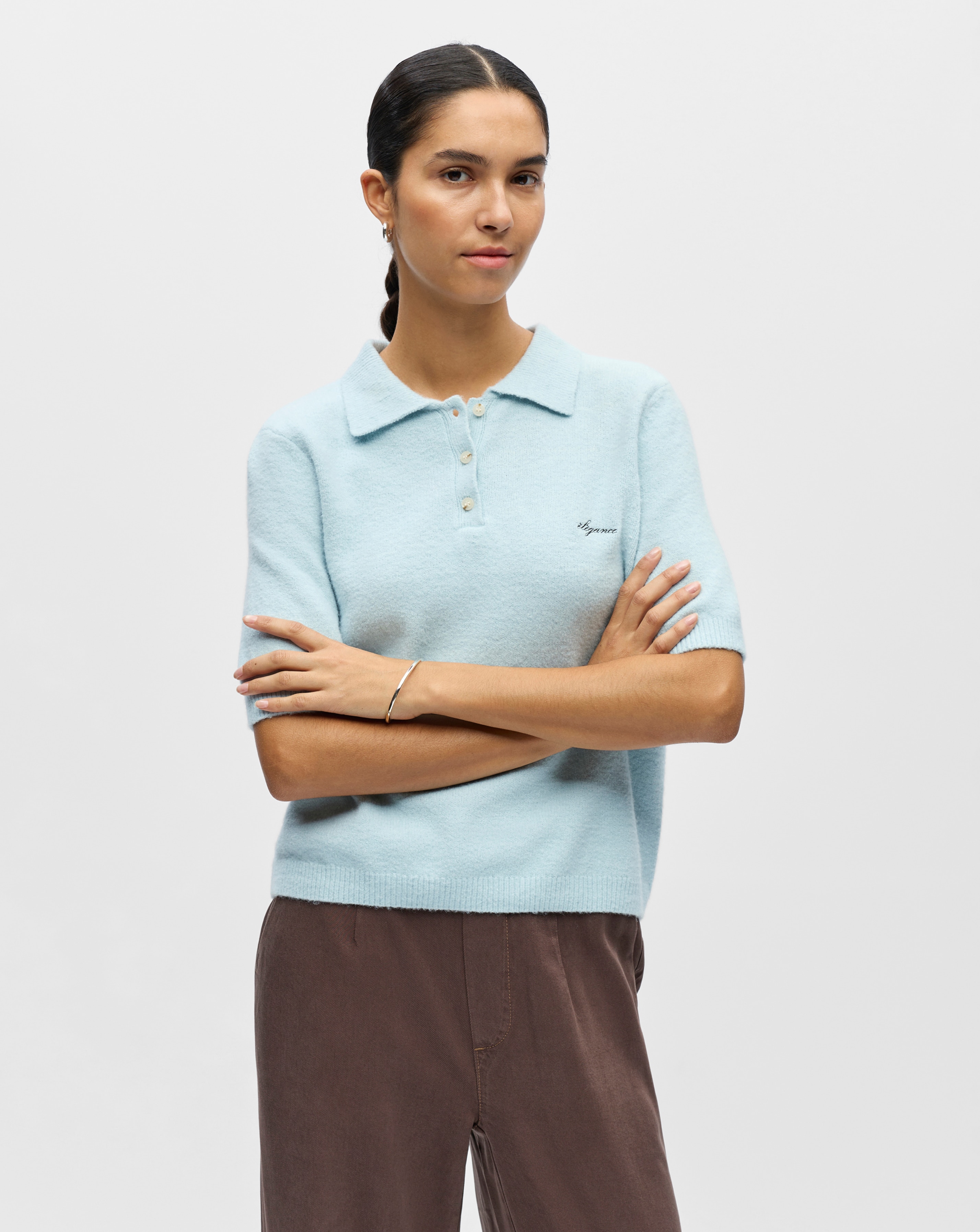 New In - Object Short Sleeve Knit Polo