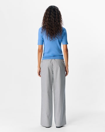 Object Stripe Wide Leg Trouser