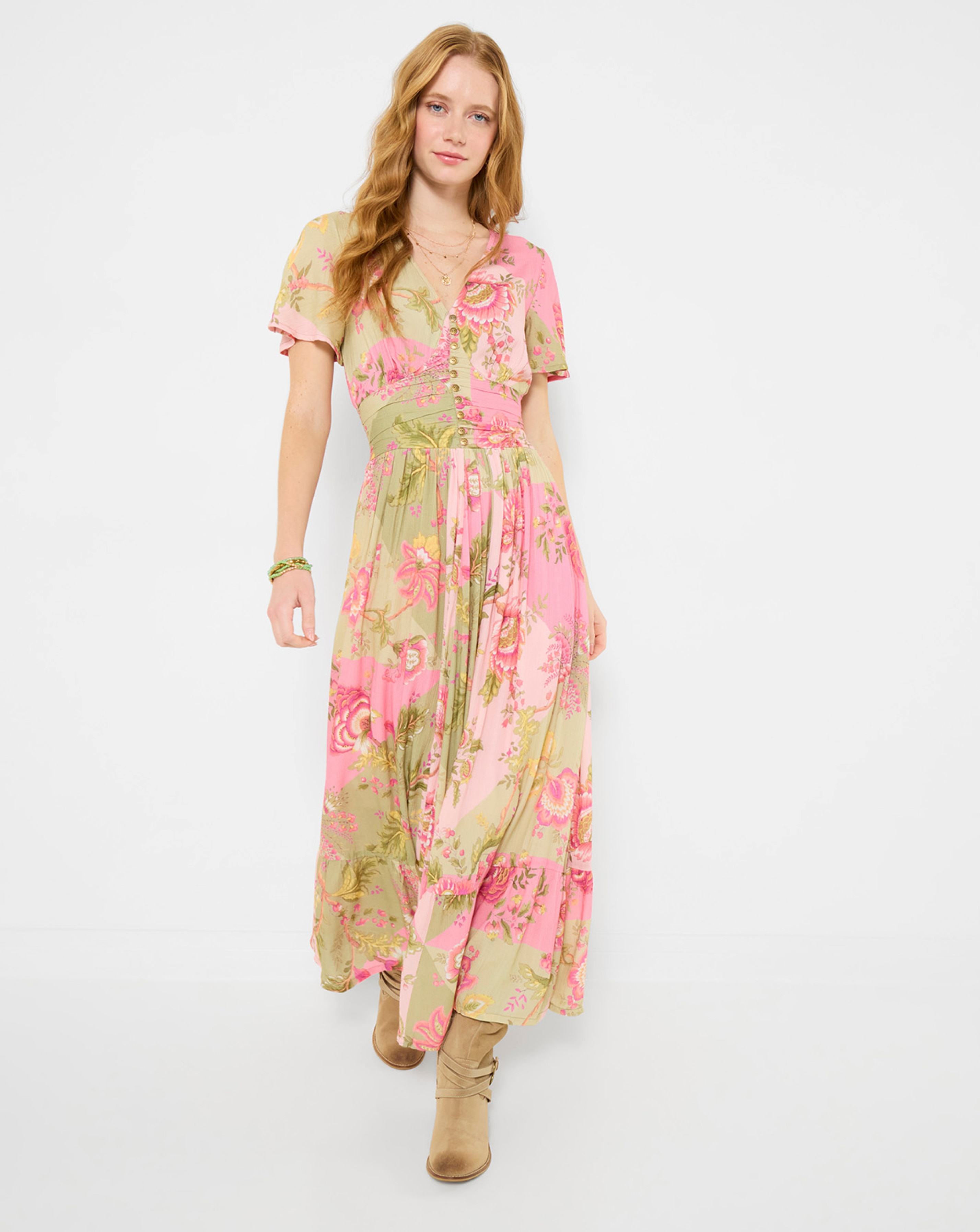 New In - JB Prettiest Patchwork Print Dress