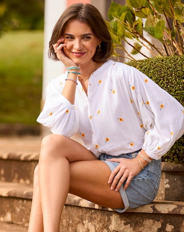 Joe Browns Sunshine Embroidered Cotton Blouse