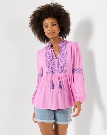 Joe Browns Essential Embroidered Summer Tunic Top