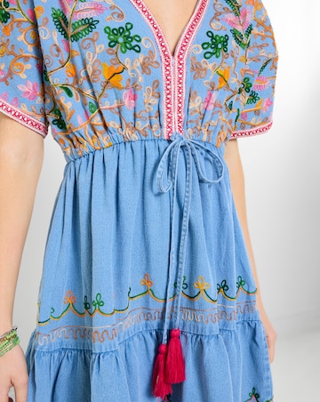 Joe Browns Emma Embroidered Denim Tunic Dress