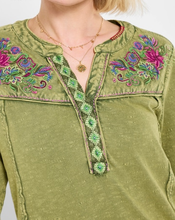 Joe Browns Boho Embroidered Jersey Tunic Top
