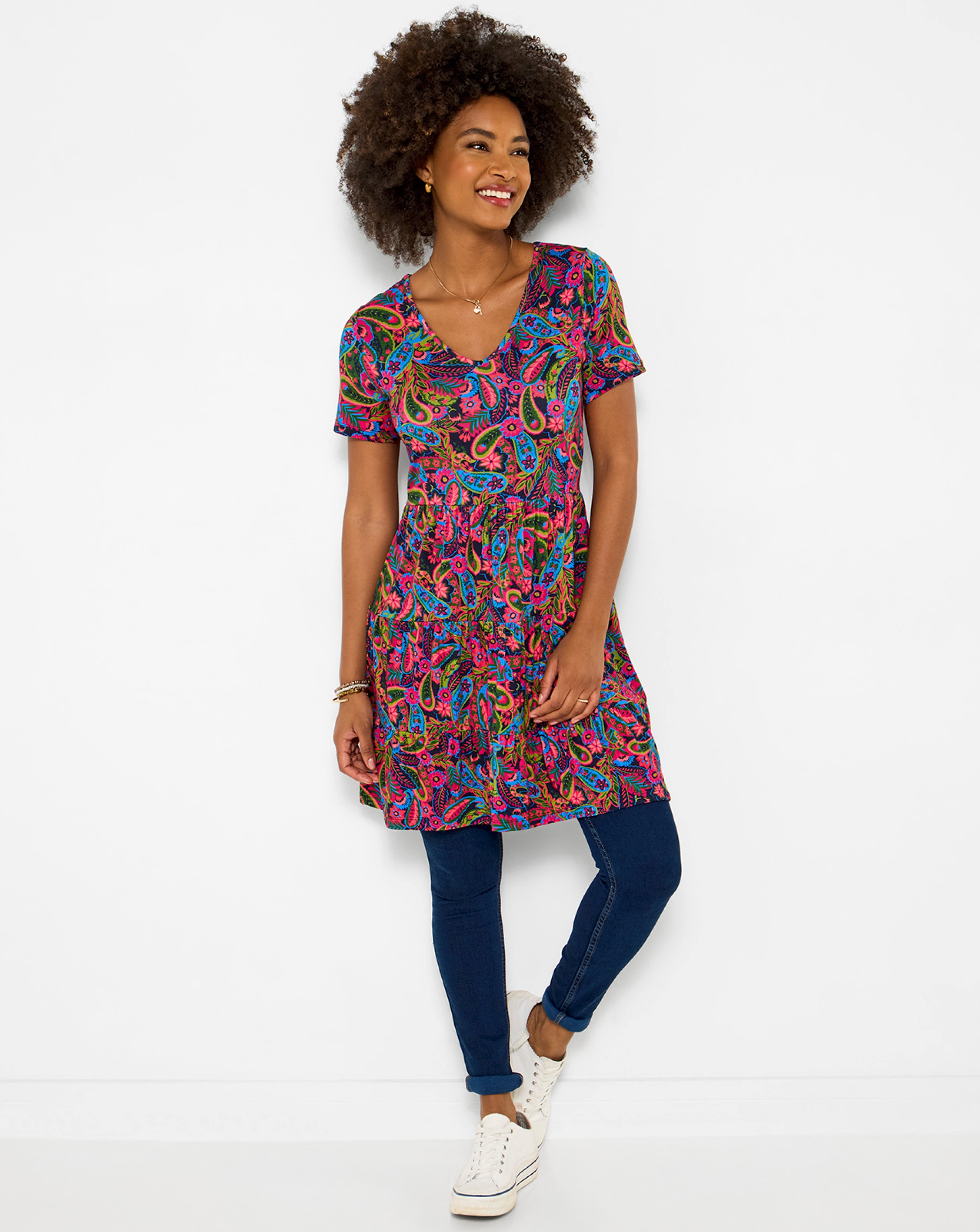 New In - JB Summer Paisley Jersey Tunic Top