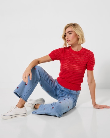 Joe Browns Dita Open Knit Short Sleeve Jumper