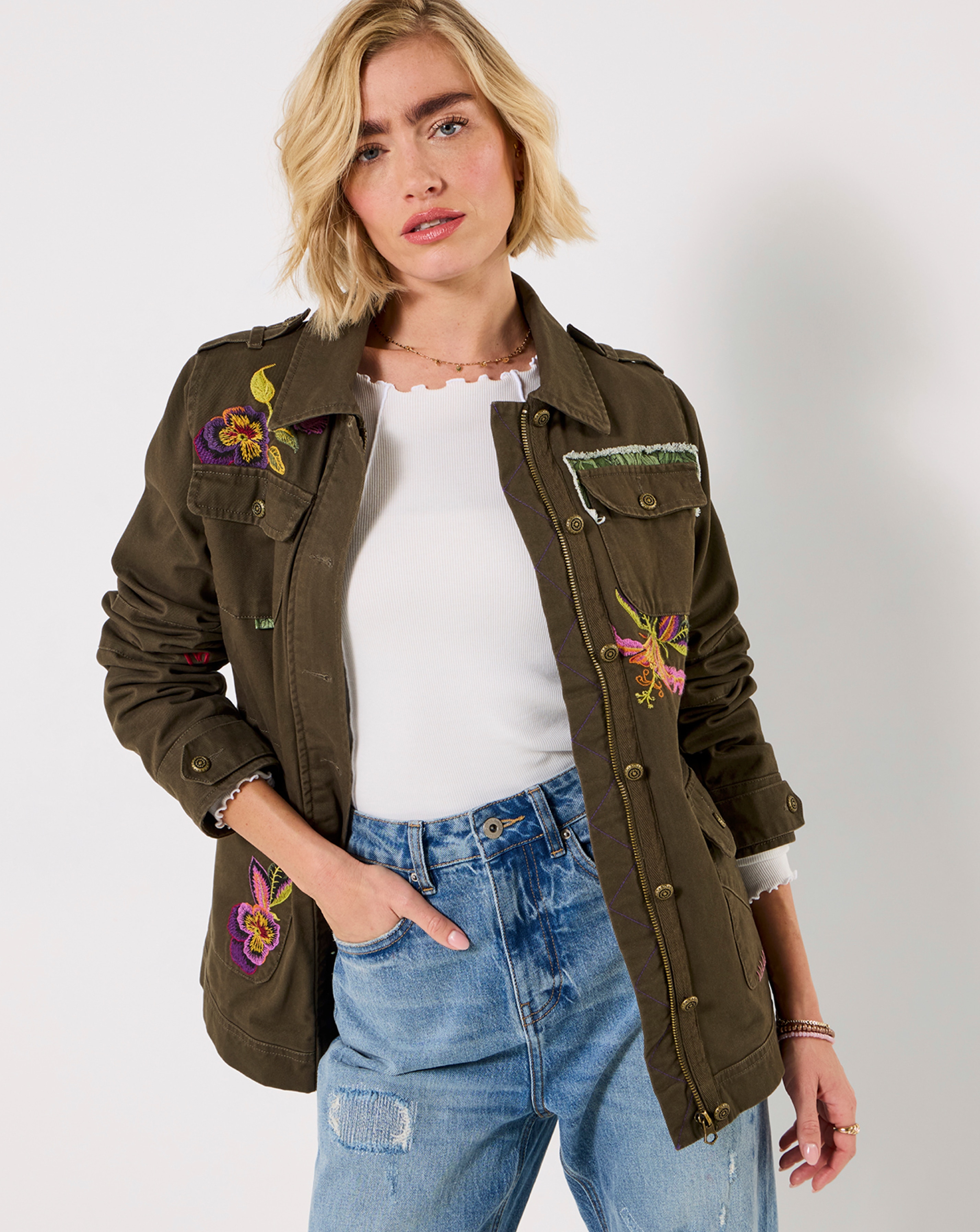 New In - JB Enchanting Embroidered Casual Jacket