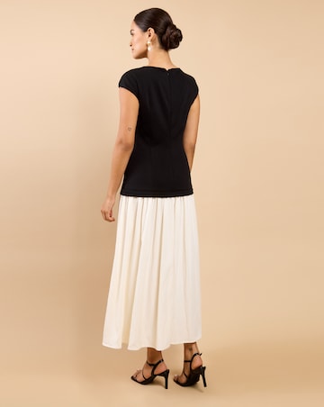 Little Mistress Mono Dropped Maxi Dress