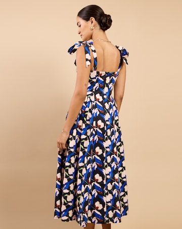 Little Mistress Floral Tie Midaxi Dress